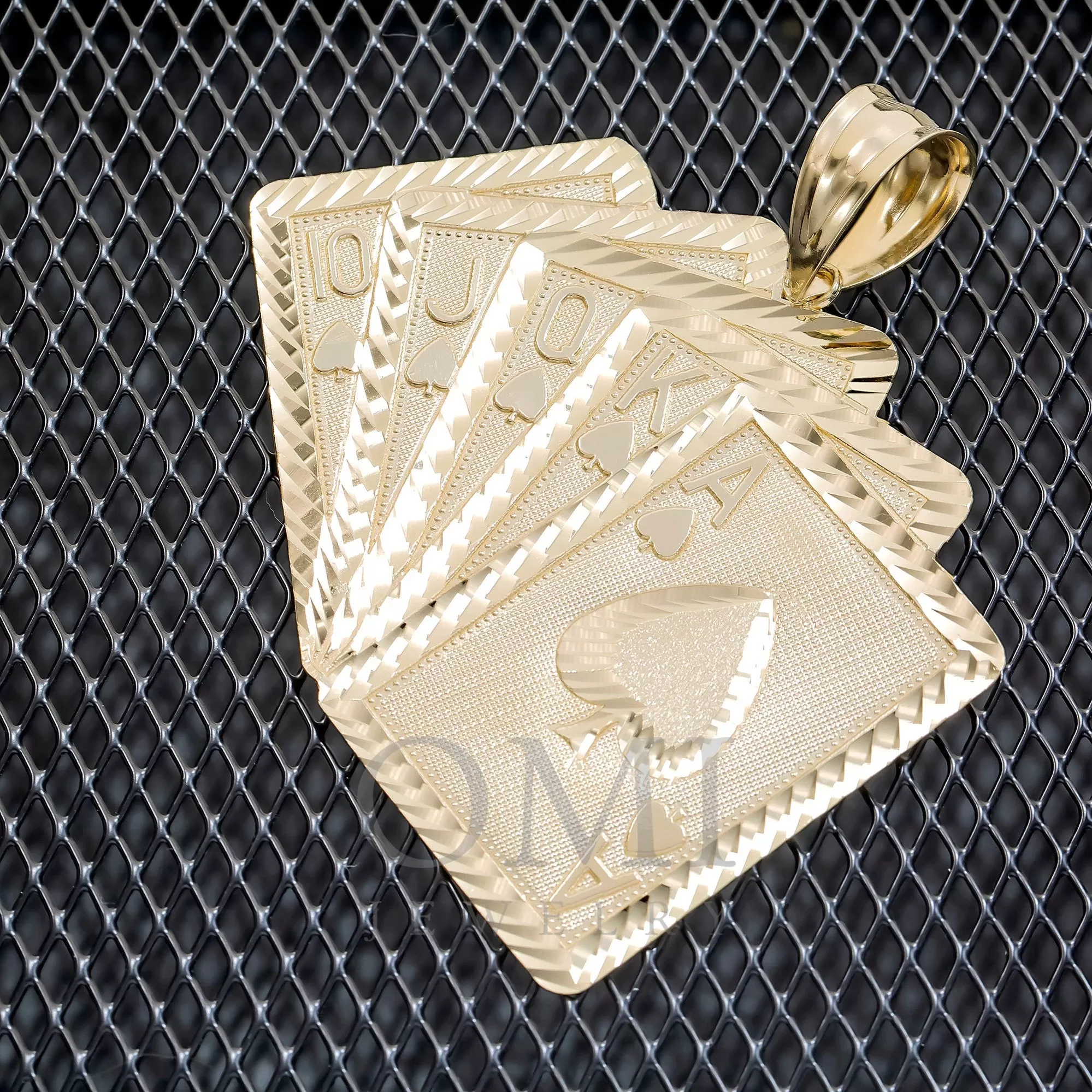 10K GOLD PLAYING CARDS PENDANT 19.1G