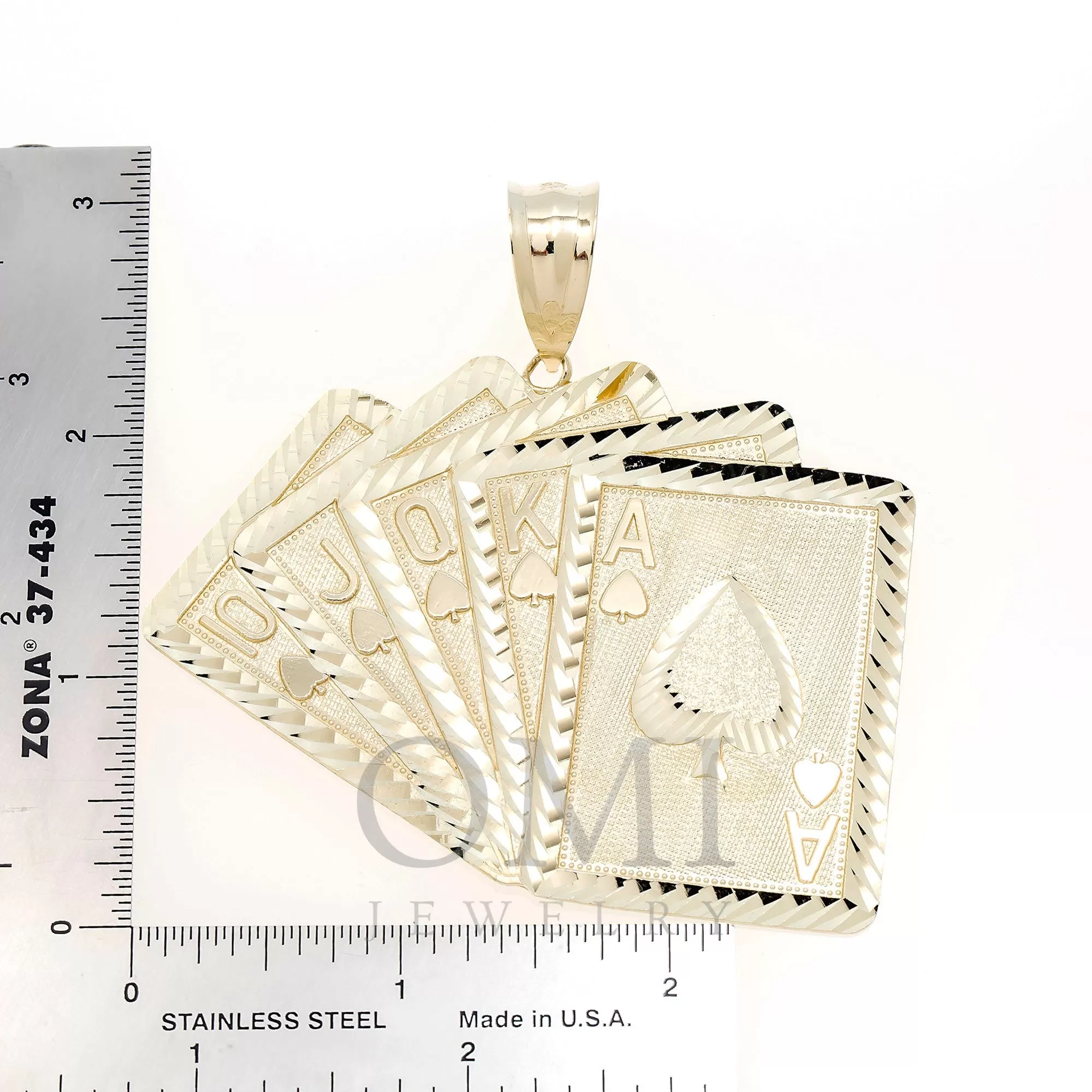 10K GOLD PLAYING CARDS PENDANT 19.1G