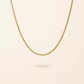 10K Gold Small Curb Link Necklace