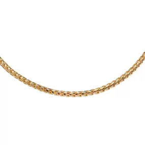 14K & 18K Gold Large Franco Diamond Cut Chain Necklace 3mm