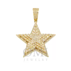 14K GOLD DIAMOND 3D STAR PENDANT 1.41 CT