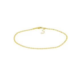 14K Yellow Gold Mirror Valentino Anklets