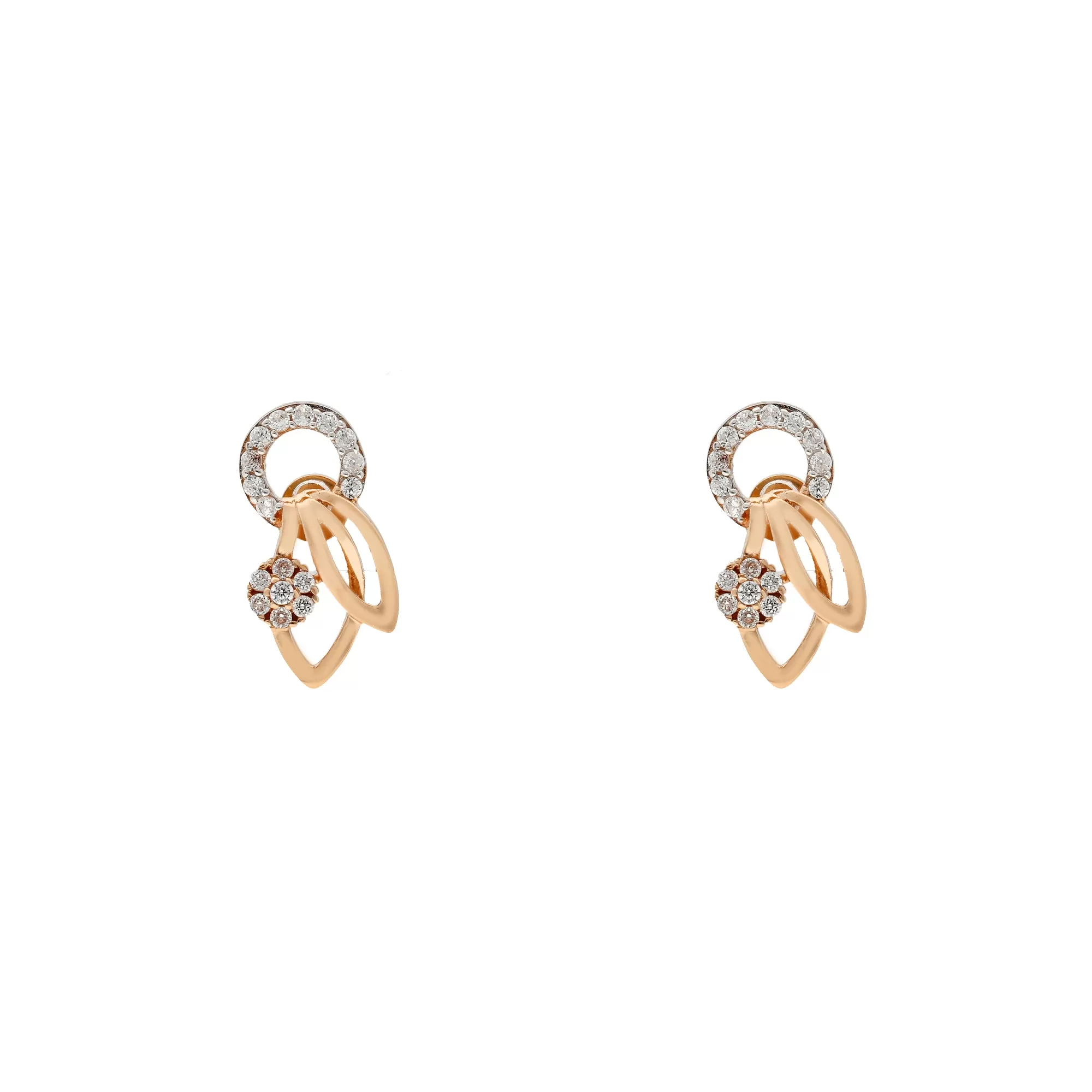 18K Rose Gold & CZ Pendant Set (9.4gm)