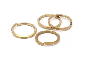 19mm Jump Rings - 12 Raw Brass Jump Rings (19x1.7mm) Y090