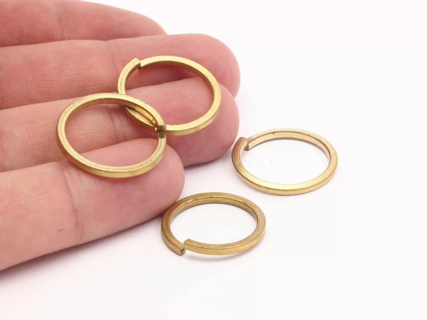 19mm Jump Rings - 12 Raw Brass Jump Rings (19x1.7mm) Y090