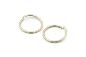 20mm Jump Ring - 12 Antique Silver Plated Brass Jump Rings (20x1.5mm) D0234