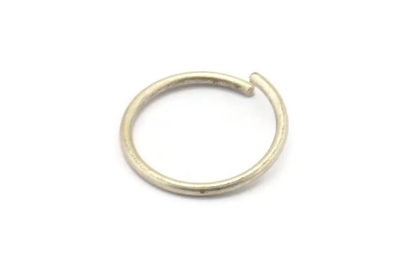 20mm Jump Ring - 12 Antique Silver Plated Brass Jump Rings (20x1.5mm) D0234