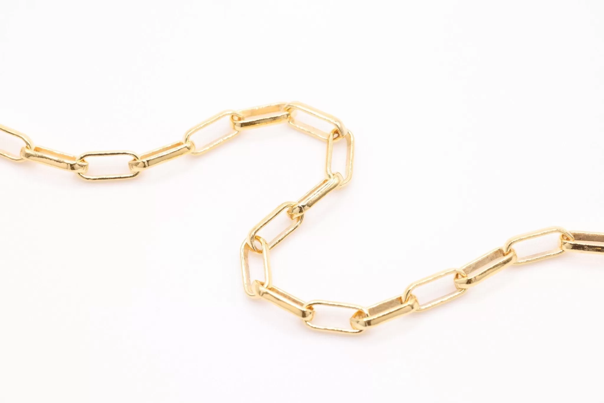 2.5mm Elongated Rolo Chain, 14K Gold-Filled, Pay Per Foot, Jewelry Making Chain