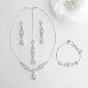 3 Piece Back Jewelry Set for Open and Backless Dresses- Gianna