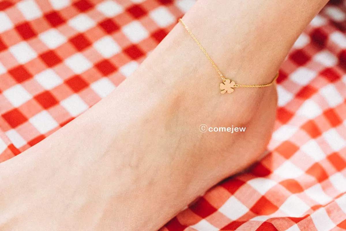 4 Leaf Clover Anklet-A