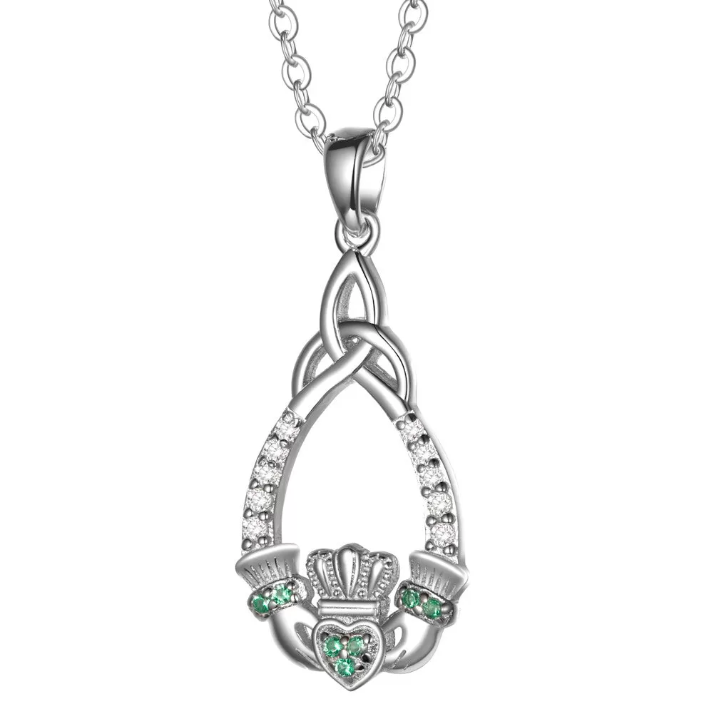 925 Silver CZ Celtic Claddagh Jewelry Sets