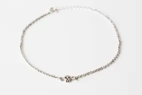 925 skull pendant anklet-ah