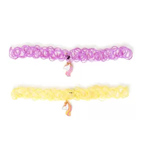 Accessorize London Girl's Unicorn Chokers Set Of Two