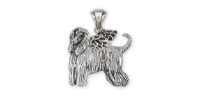 Afghan Hound Angel Pendant Jewelry Sterling Silver Handmade Dog Pendant AF10-AP