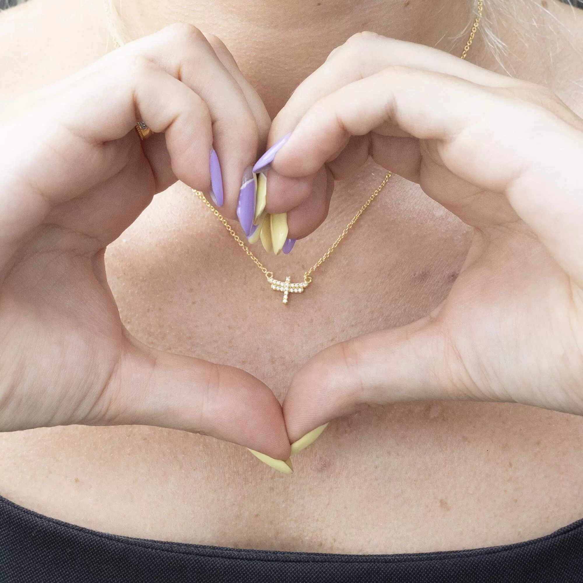 Airplane Necklace Gold Plated Vermeil