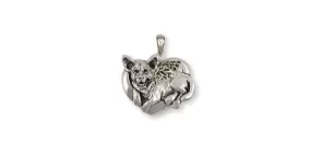 Australian Cattle Dog Angel Pendant Jewelry Sterling Silver Handmade Dog Pendant AD4-AP