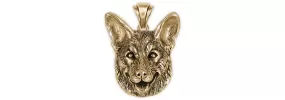 Australian Cattle Dog Pendant 14k Yellow Gold Handmade Australian Cattle Dog Jewelry  CTD1-PG