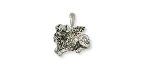 Australian Shepherd Angel Pendant Jewelry Sterling Silver Handmade Dog Pendant AU11N-AP