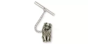 Australian Shepherd Tie Tack Jewelry Sterling Silver Handmade Dog Tie Tack AU8-TT