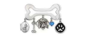 Beagle Brooch Pin Jewelry Sterling Silver Handmade Dog Brooch Pin DG10H-BP