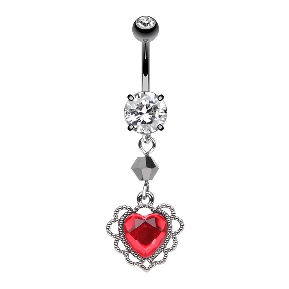 Belly Ring - Victorian Heart