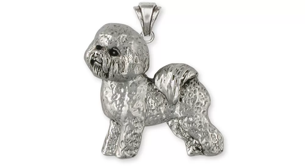 Bichon Frise Pendant Jewelry Sterling Silver Handmade Dog Pendant BF22-P