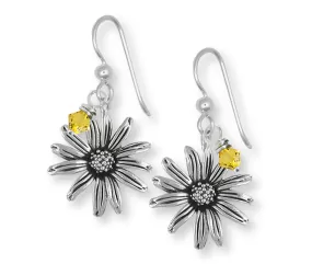 Black Eyed Susan Earrings Jewelry Sterling Silver Handmade Flower Earrings BES1-BDE