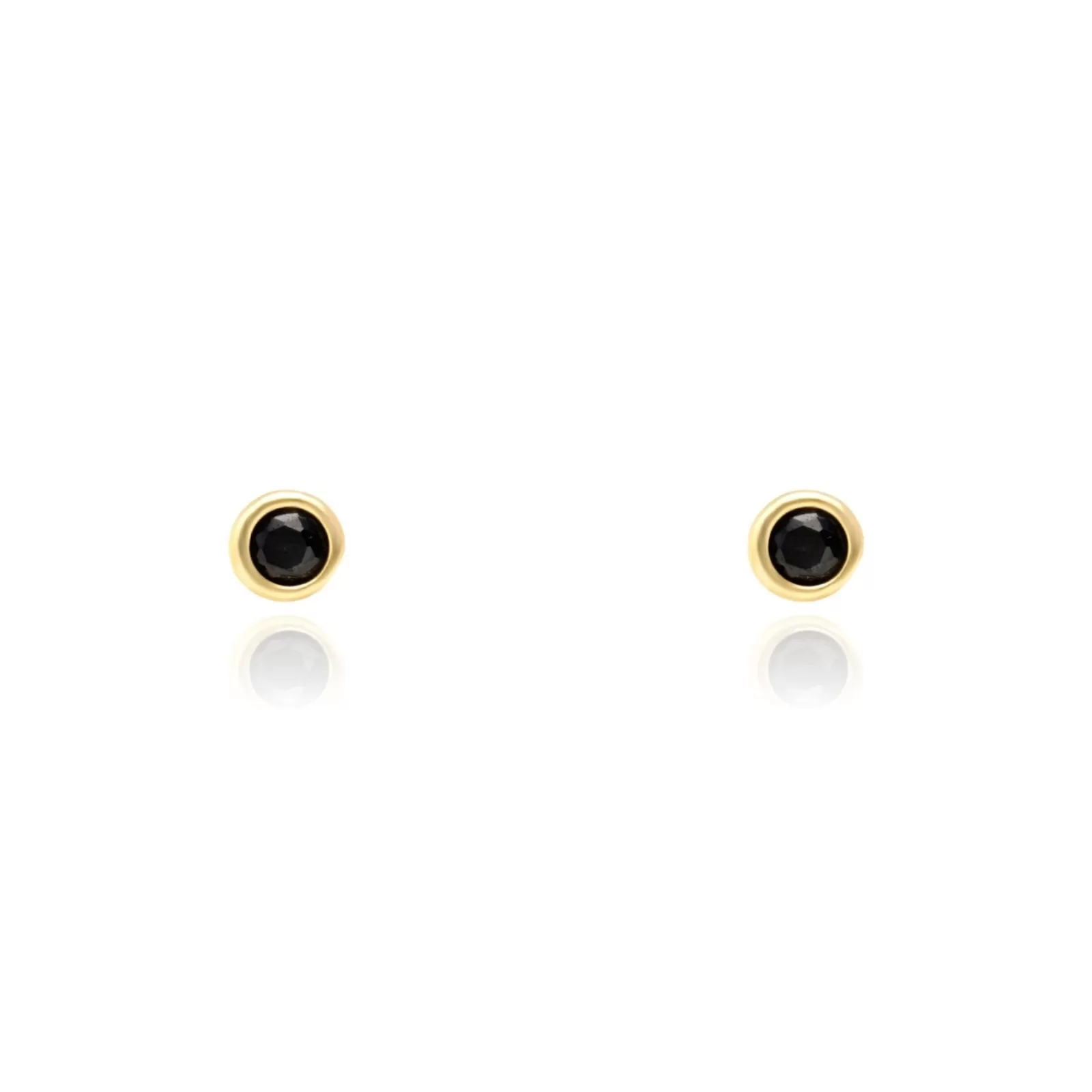 Black Onyx Earrings  Bezel