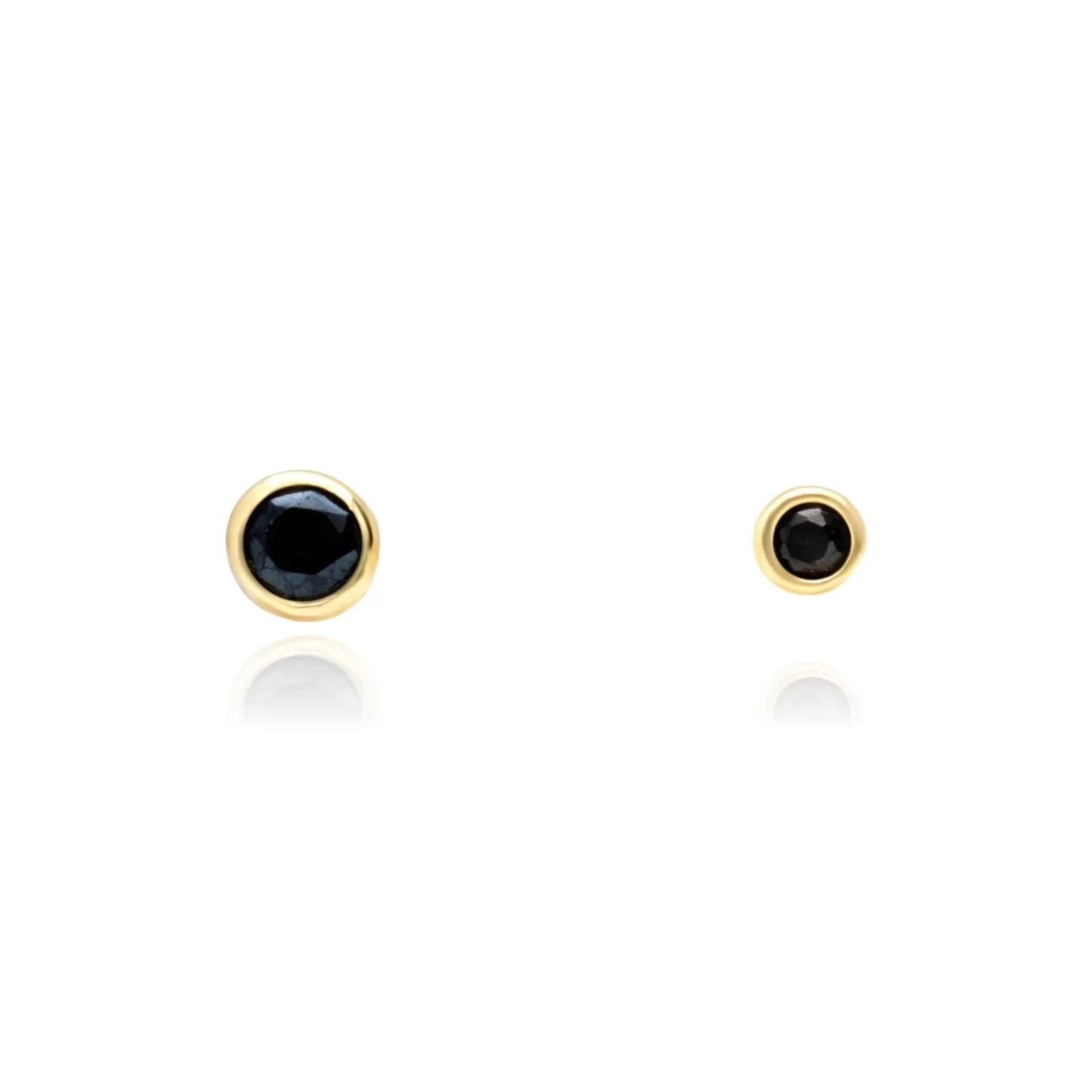 Black Onyx Earrings  Bezel