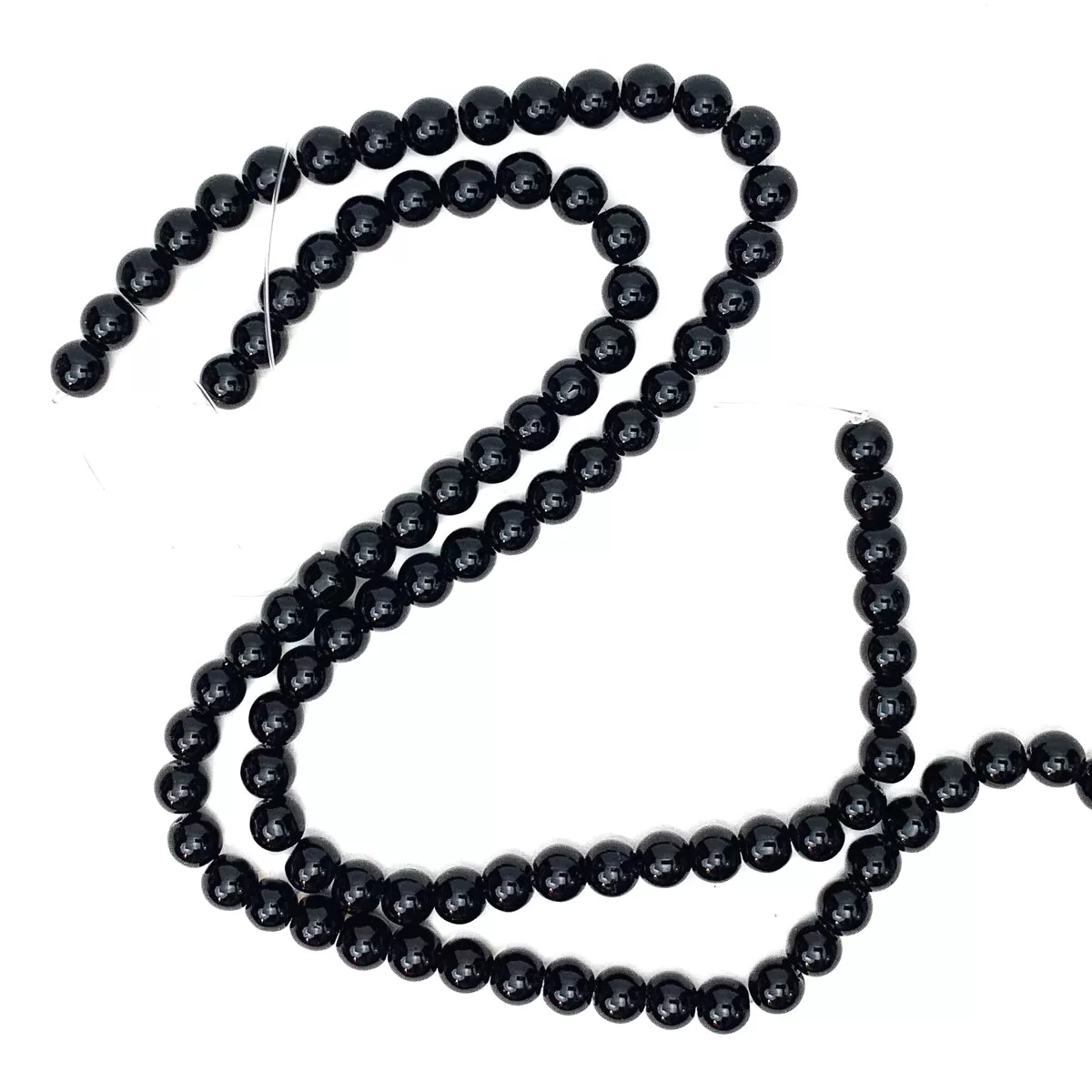 Black Spinel 8mm Smooth Rounds Bead Strand