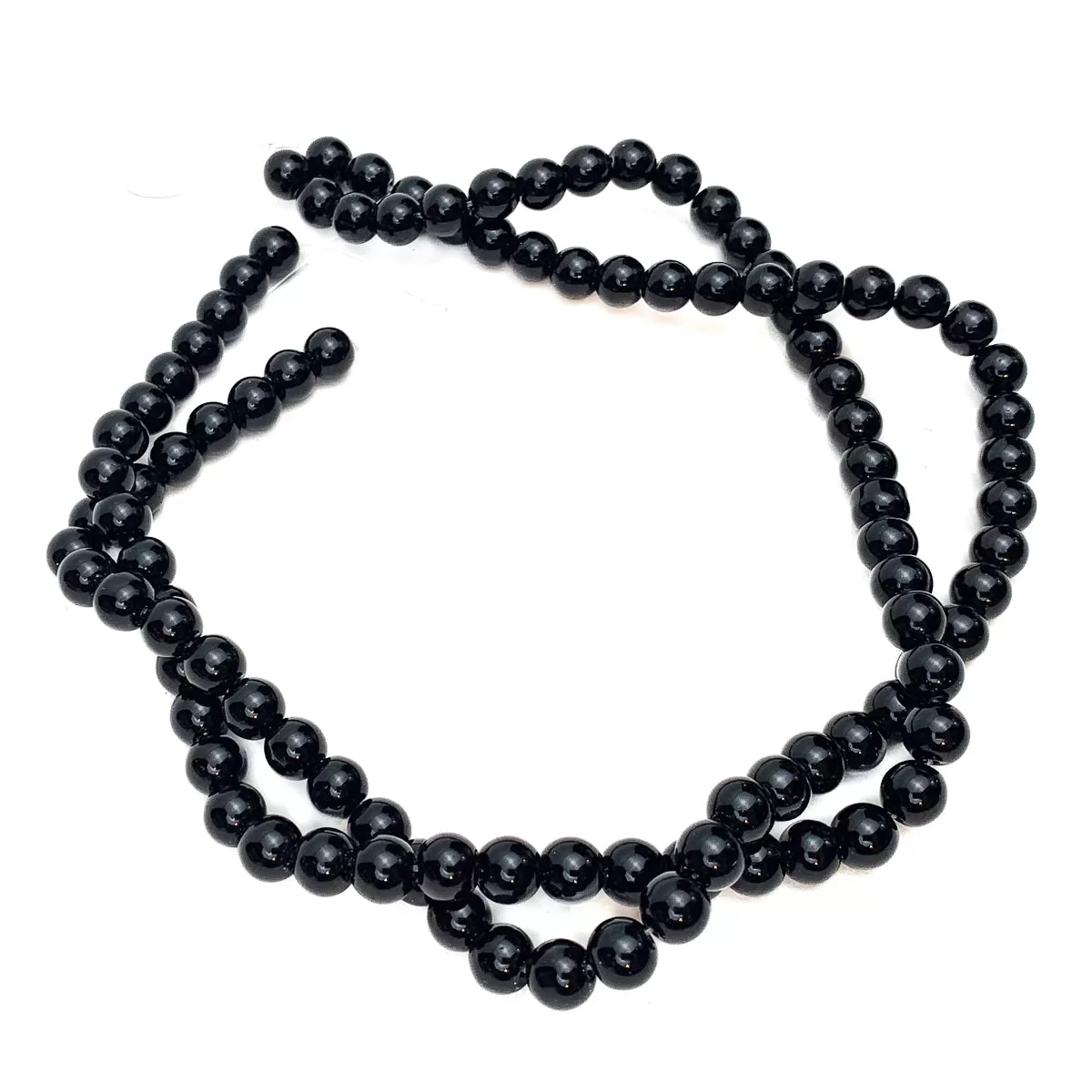 Black Spinel 8mm Smooth Rounds Bead Strand