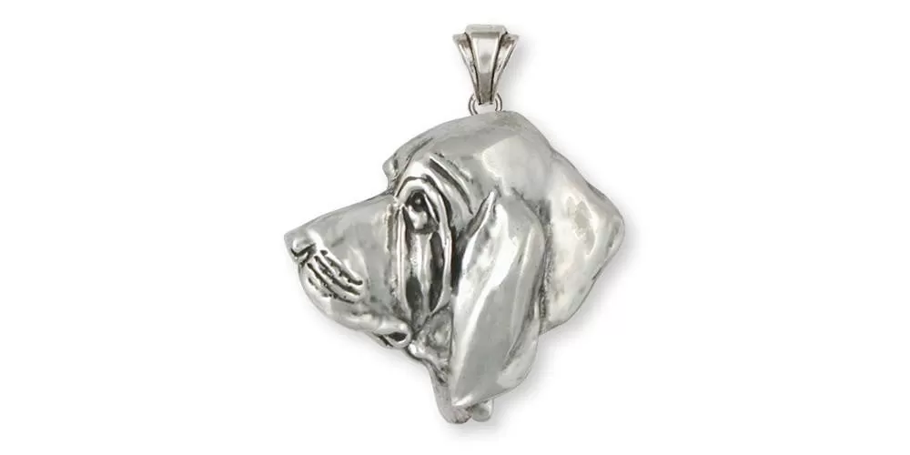 Bloodhound Pendant Jewelry Sterling Silver Handmade Dog Pendant BHD3-P