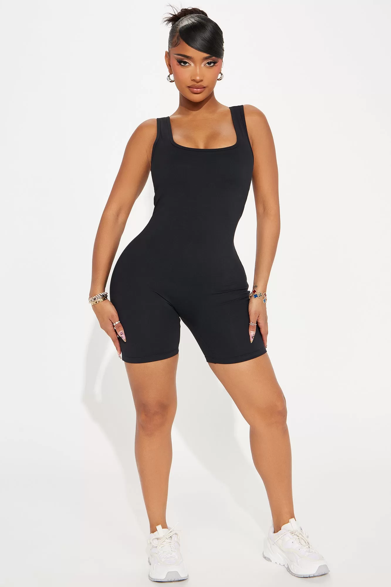 Body Burn Super Soft Active Romper - Black