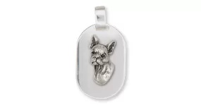 Boston Terrier Pendant Jewelry Sterling Silver Handmade Dog Pendant BT7-DT