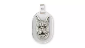 Boxer Pendant Jewelry Sterling Silver Handmade Dog Pendant BX8-DT