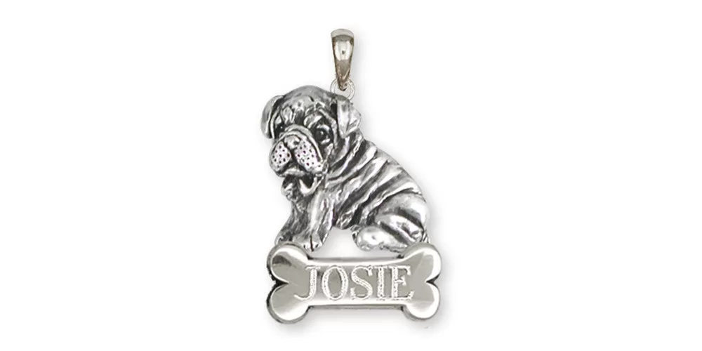 Bulldog Pendant Jewelry Sterling Silver Handmade Dog Pendant BD29-NP