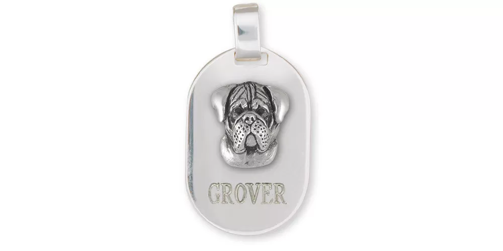 Bullmastiff Personalized Pendant Jewelry Sterling Silver Handmade Dog Personalized Pendant BM2-DT