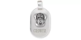 Bullmastiff Personalized Pendant Jewelry Sterling Silver Handmade Dog Personalized Pendant BM2-DT