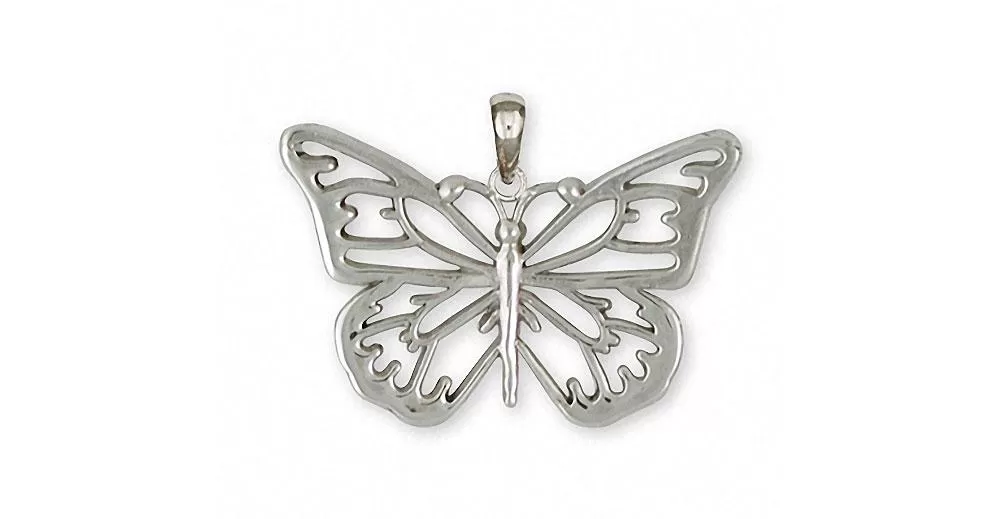 Butterfly Pendant Jewelry Sterling Silver Handmade Butterfly Pendant BY2-P