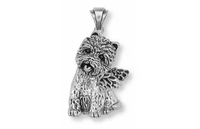 Cairn Terrier Angel Pendant Jewelry Sterling Silver Handmade Dog Pendant CNWT1-AP