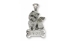 Cairn Terrier Angel Pendant Jewelry Sterling Silver Handmade Dog Pendant CNWT7-ANP