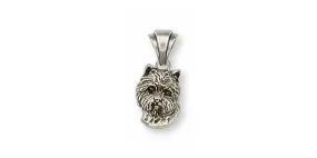 Cairn Terrier Pendant Jewelry Sterling Silver Handmade Dog Pendant CNWT12-P