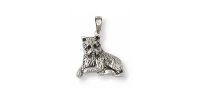 Cairn Terrier Pendant Jewelry Sterling Silver Handmade Dog Pendant CNWT35-P