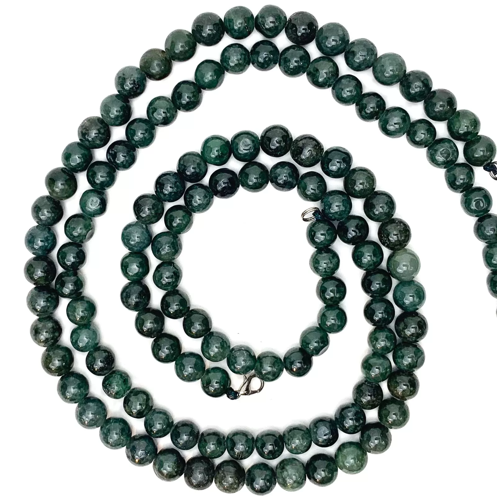 Canadian Jade 10mm Smooth Rounds Bead Strand / Necklace