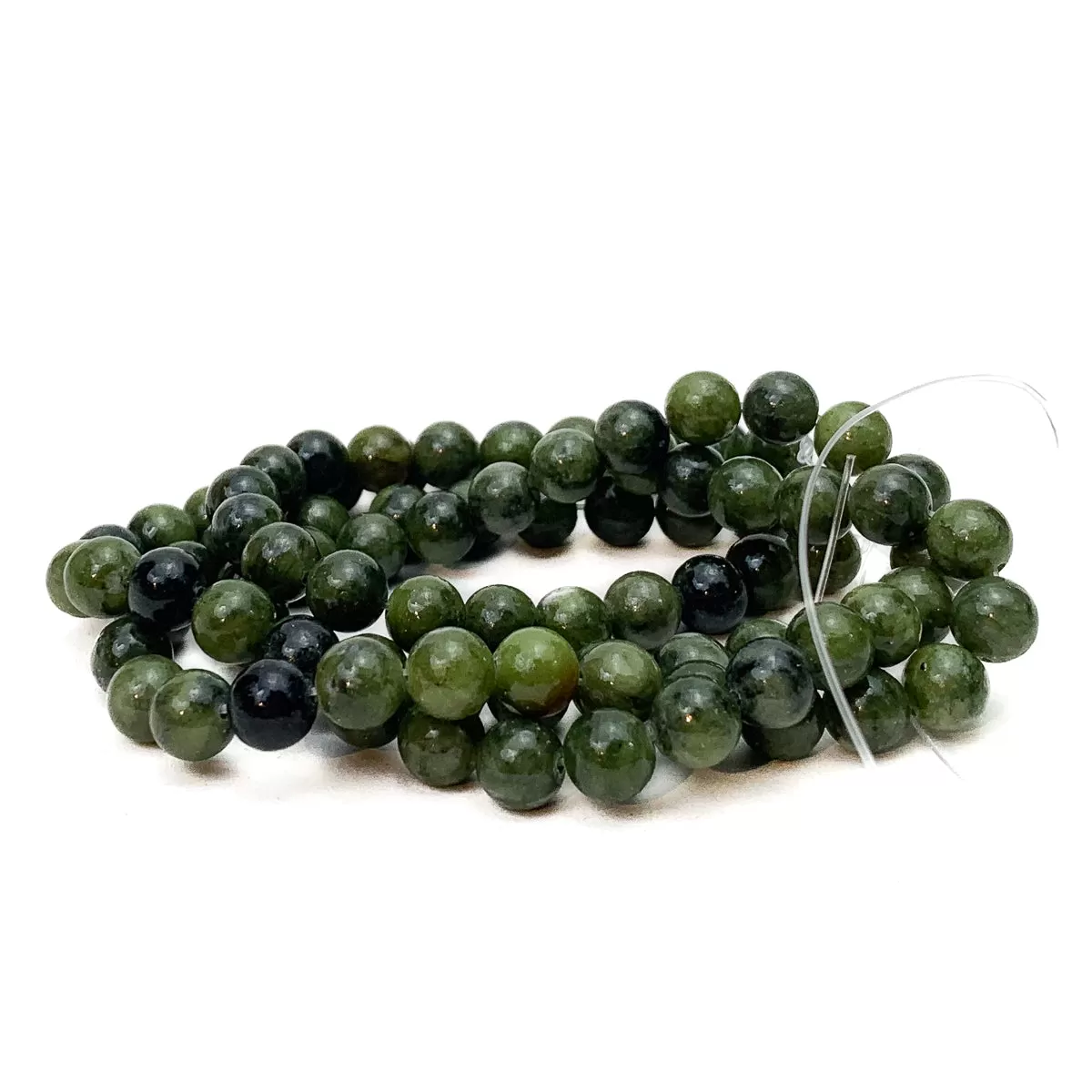 Canadian Jade 8mm Smooth Rounds Bead Strand