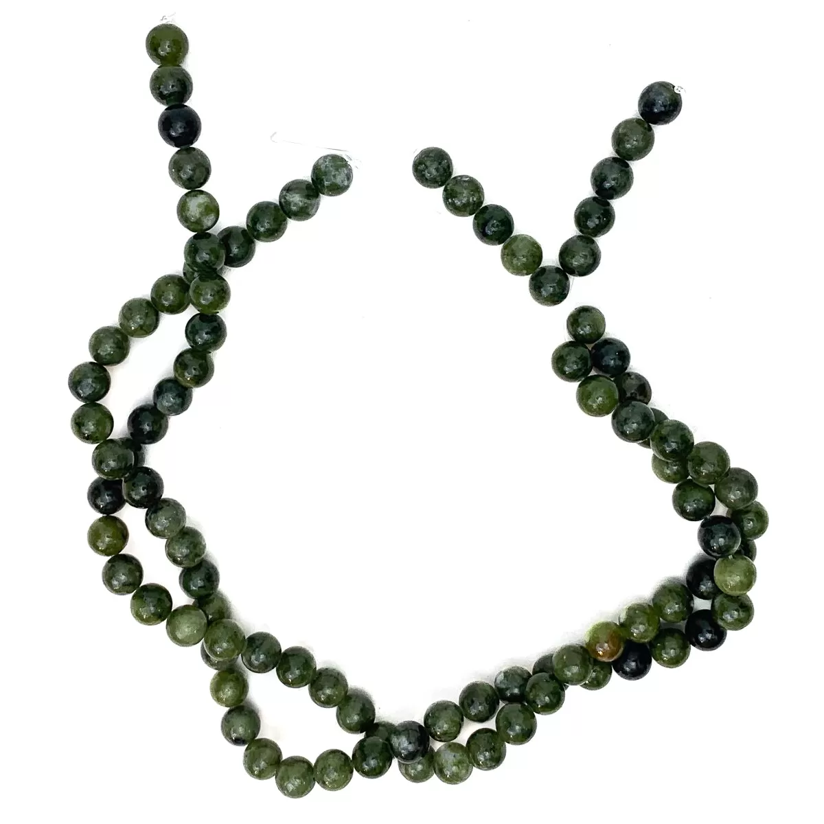 Canadian Jade 8mm Smooth Rounds Bead Strand