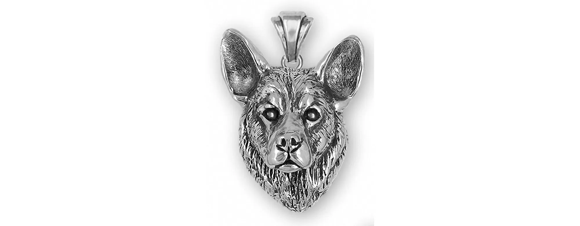 Cattle Dog Pendant Sterling Silver Handmade Australian Cattle Dog Jewelry  CTD2-Pkkk