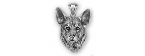 Cattle Dog Pendant Sterling Silver Handmade Australian Cattle Dog Jewelry  CTD2-Pkkk