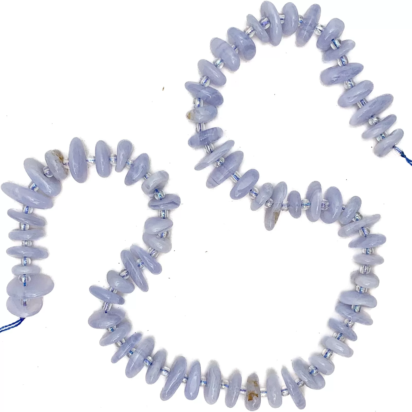 Chalcedony Blue Lace Tears Bead Strand