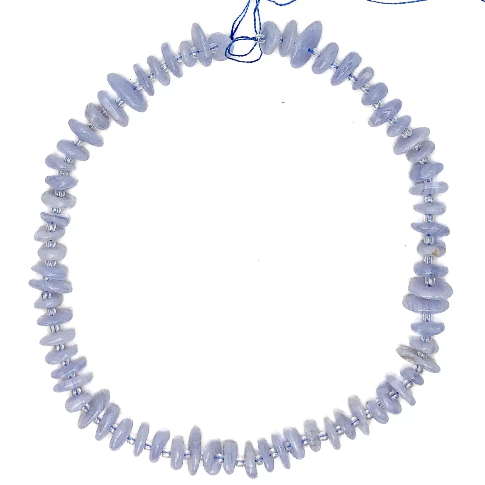 Chalcedony Blue Lace Tears Bead Strand